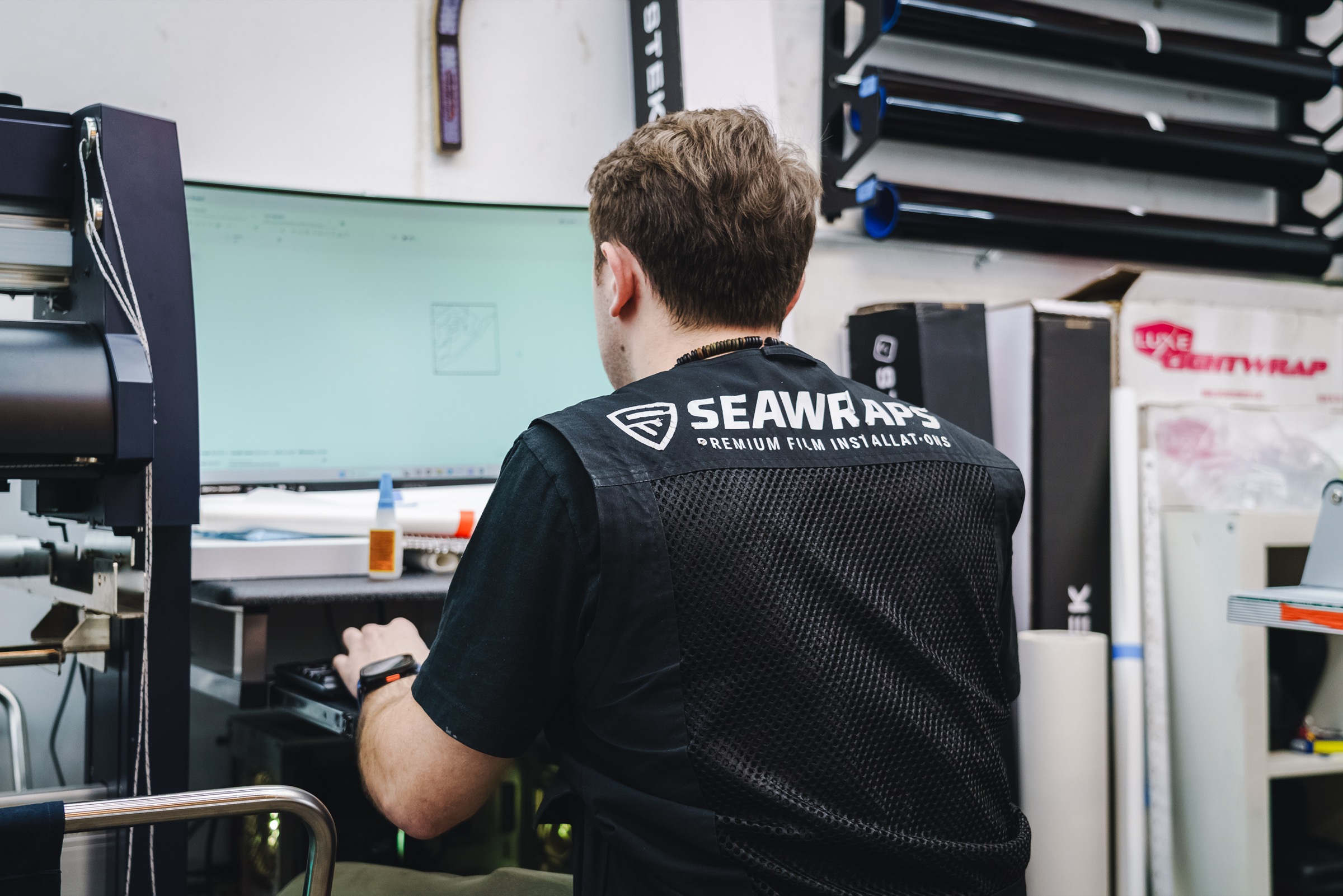 Color PPF being installed by a certified technician at SeaWraps in Kent, WA