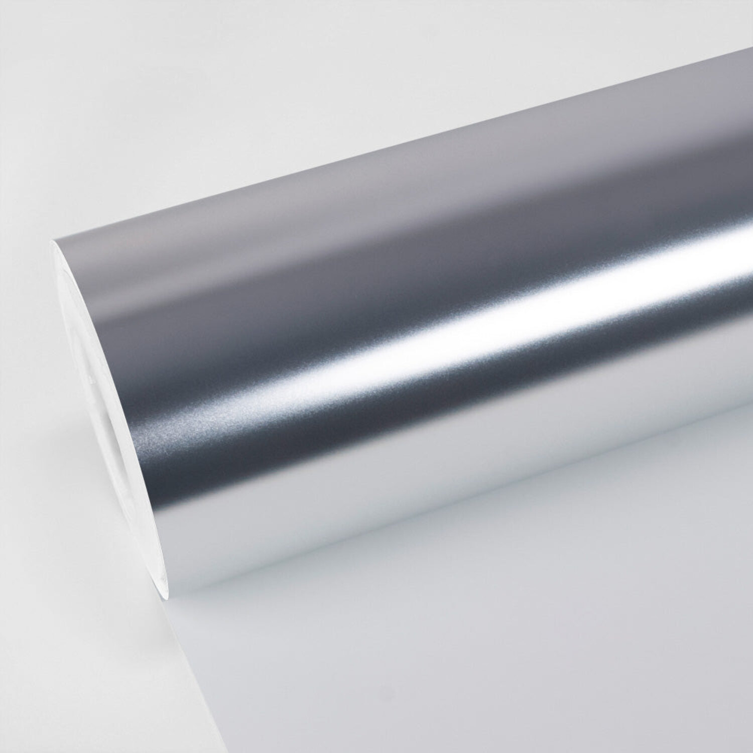 Roll of TeckWrap reflective cast chrome vinyl film at the SeaWraps shop in Kent, WA