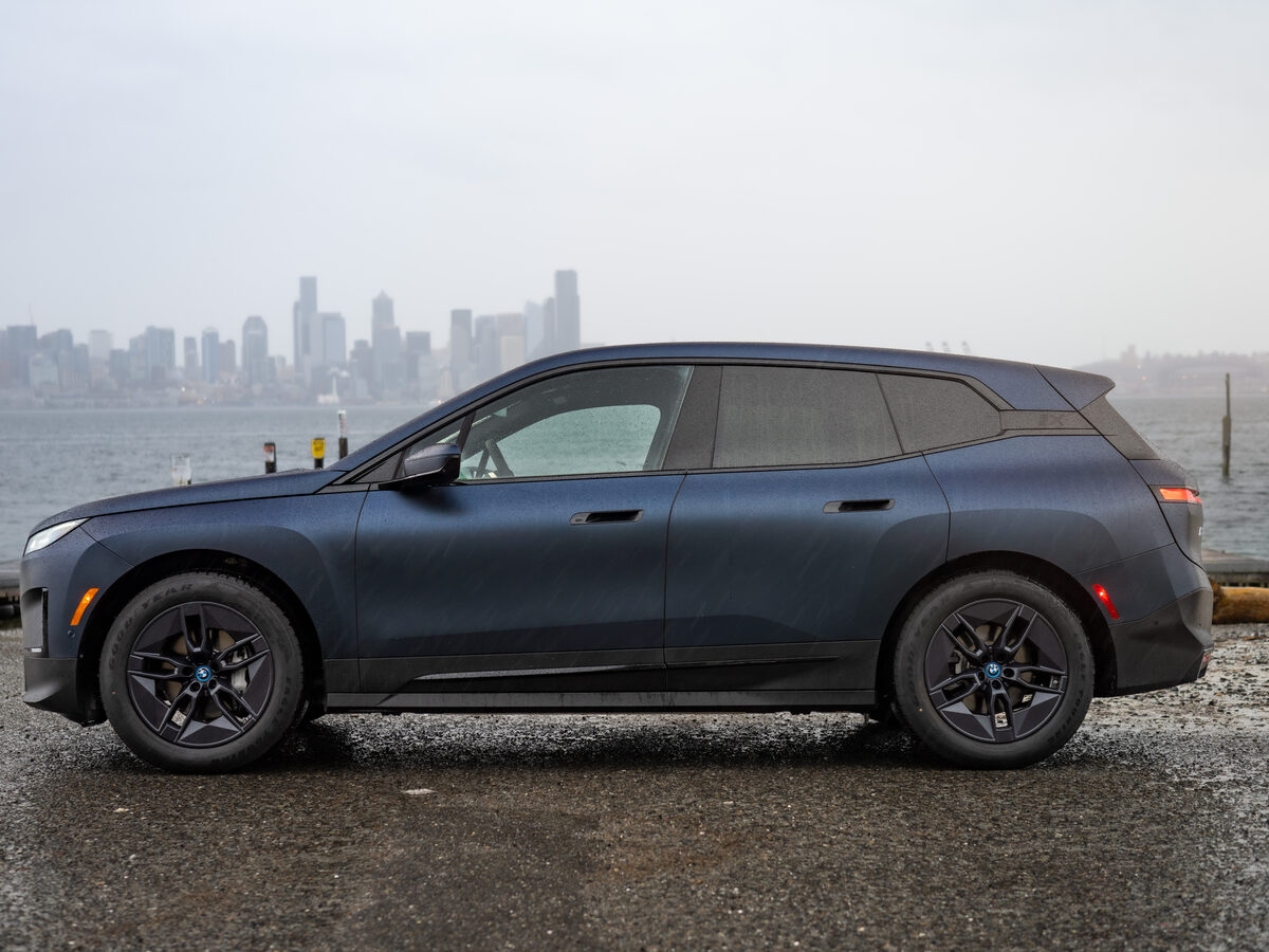 BMW iX Boysenberry Blue wrap by SeaWraps