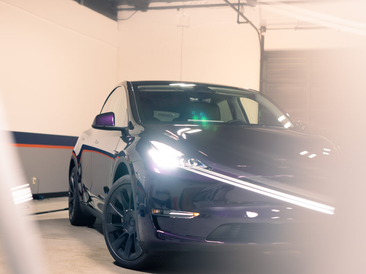 Tesla Model Y Gloss Metallic Midnight Purple wrap by SeaWraps