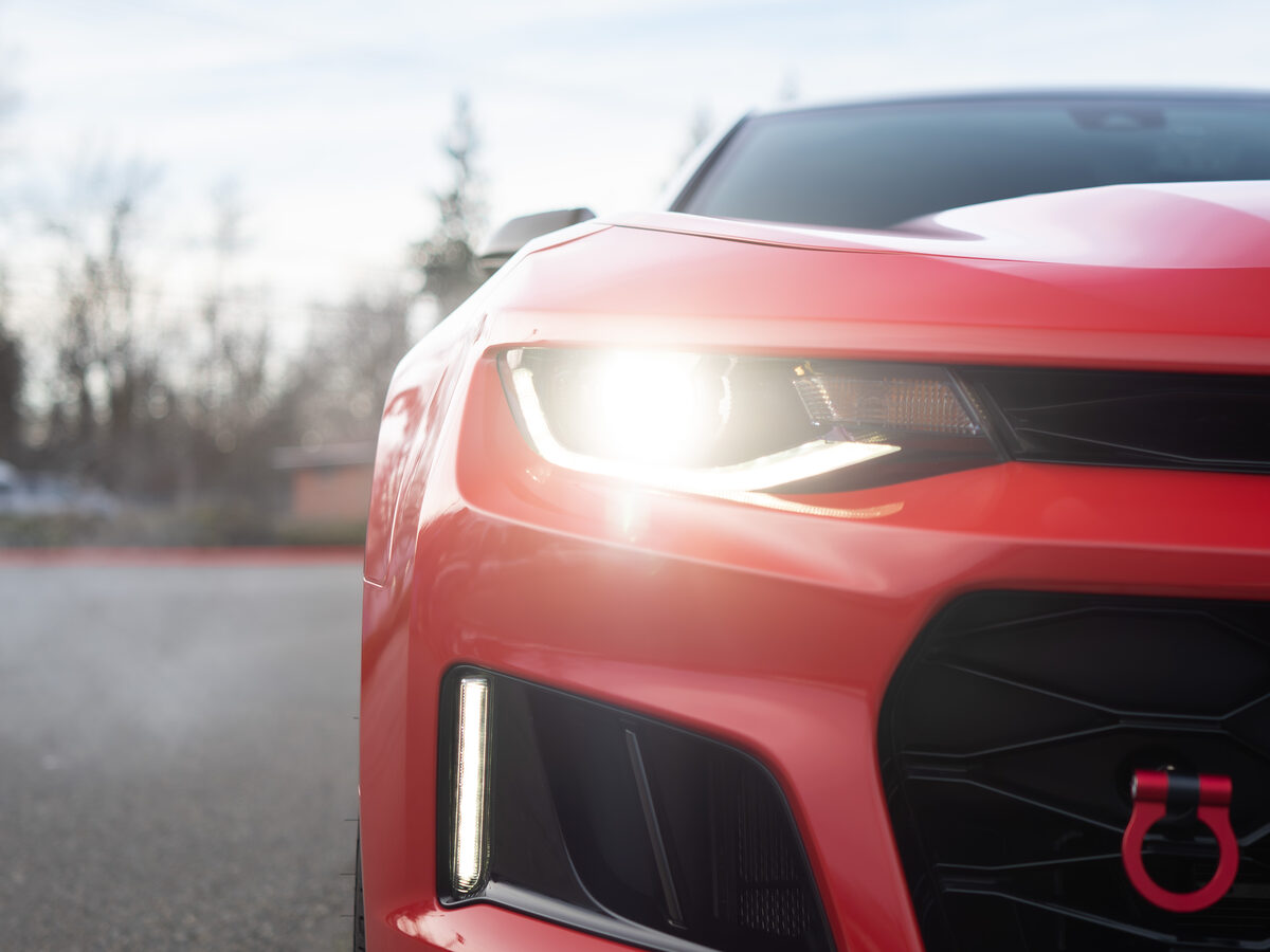 Camaro ZL1 Custom Gloss Black & Red Fade wrap by SeaWraps