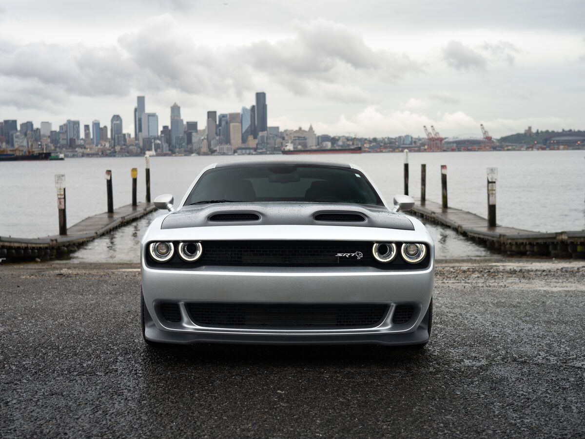Dodge Challenger Satin Chrome w/ Satin Black Accents wrap by SeaWraps