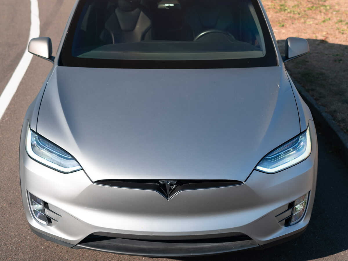 Tesla Model X Matte Silver wrap by SeaWraps