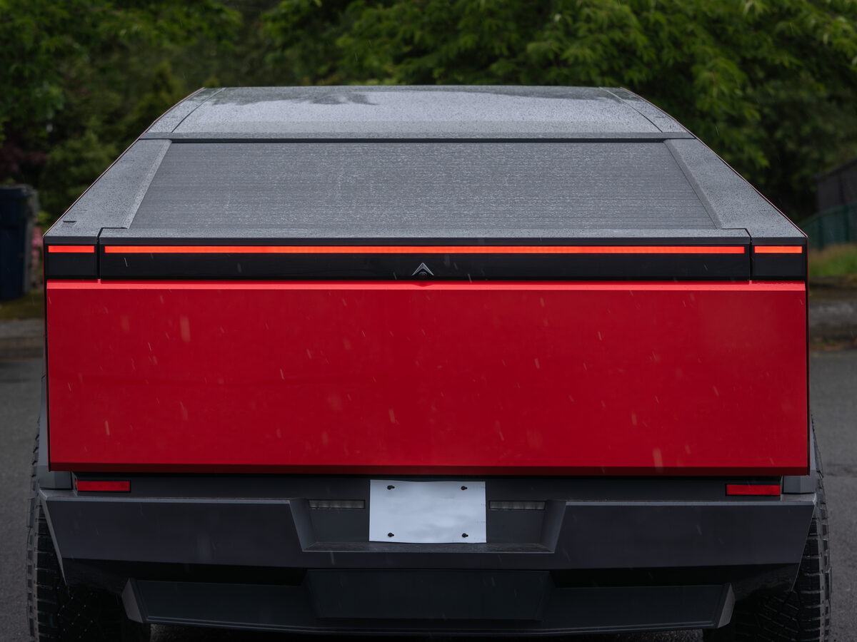 Tesla Cybertruck Gloss Vampire Red wrap by SeaWraps
