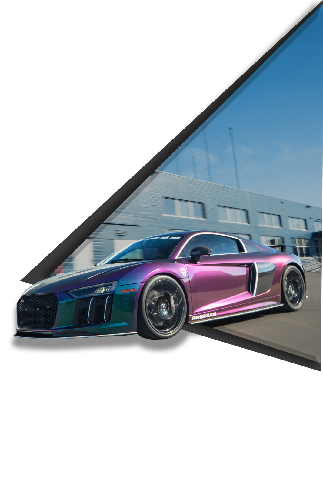 Rainbow Audi R8 wrapped by SeaWraps