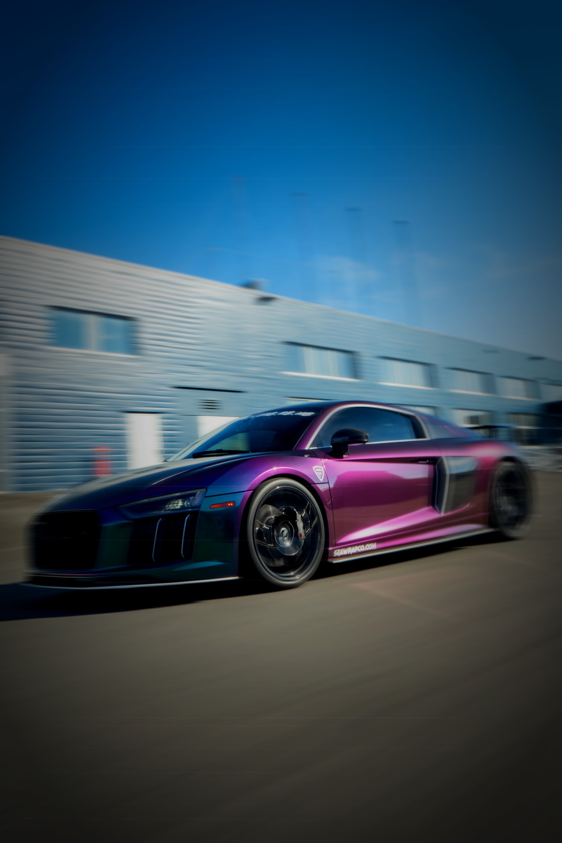 Audi R8 with custom graphics by SeaWraps in Kent, WA