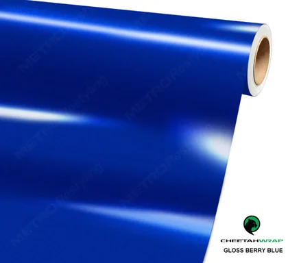 CheetahWrap Gloss Berry Blue vinyl wrap film swatch