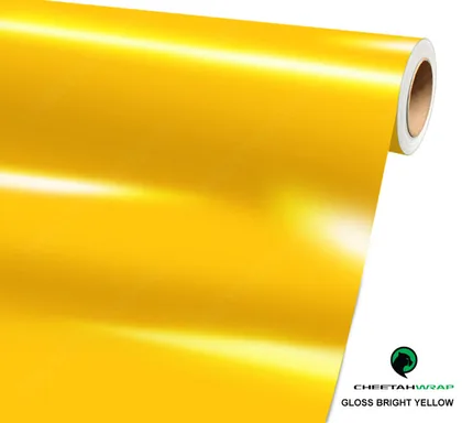 CheetahWrap Gloss Bright Yellow vinyl wrap film swatch