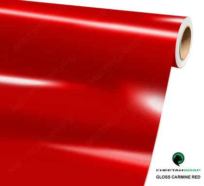 CheetahWrap Gloss Carmine Red vinyl wrap film swatch