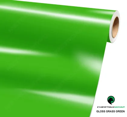 CheetahWrap Gloss Grass Green vinyl wrap film swatch