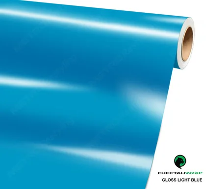 CheetahWrap Gloss Light Blue vinyl wrap film swatch