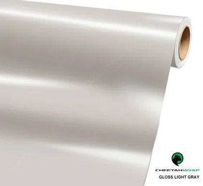 CheetahWrap Gloss Light Gray vinyl wrap film swatch