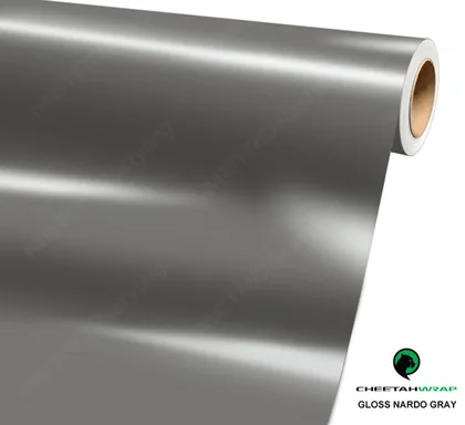 CheetahWrap Gloss Nardo Gray vinyl wrap film swatch