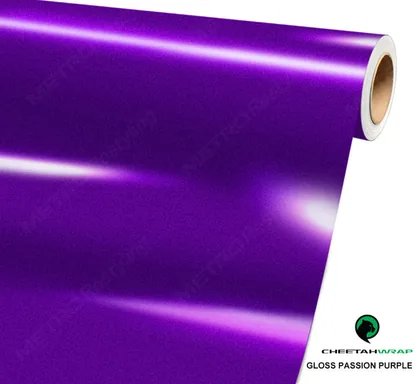 CheetahWrap Gloss Passion Purple vinyl wrap film swatch