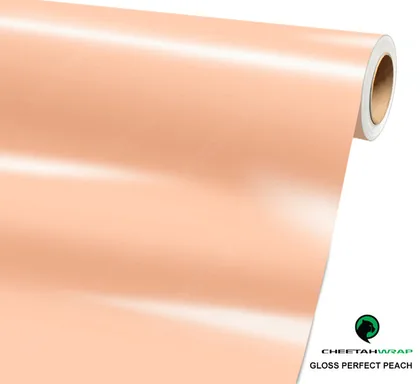 CheetahWrap Gloss Perfect Peach vinyl wrap film swatch