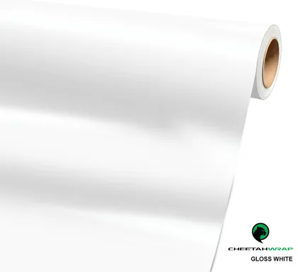CheetahWrap Gloss White vinyl wrap film swatch