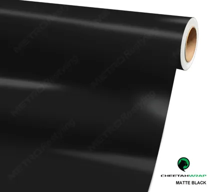 CheetahWrap Matte Black vinyl wrap film swatch