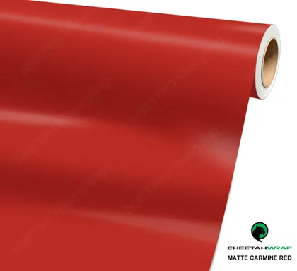 CheetahWrap Matte Carmine Red vinyl wrap film swatch