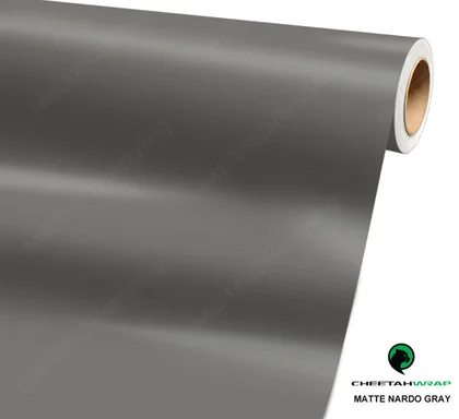 CheetahWrap Matte Nardo Gray vinyl wrap film swatch
