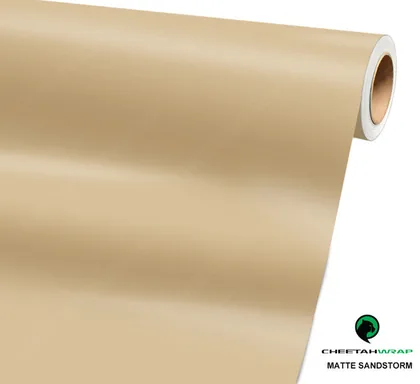 CheetahWrap Matte Sandstorm vinyl wrap film swatch