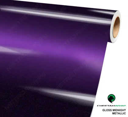 CheetahWrap Metallic Gloss Midnight vinyl wrap film swatch