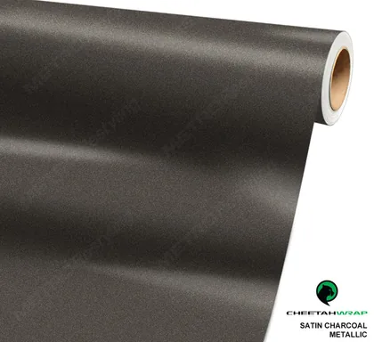 CheetahWrap Metallic Satin Charcoal vinyl wrap film swatch