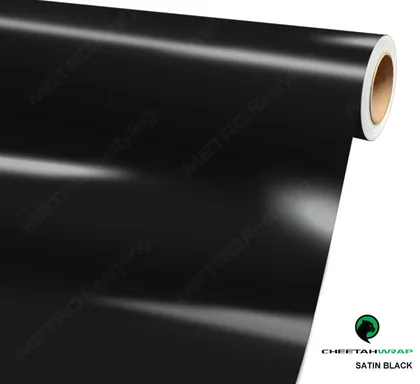 CheetahWrap Satin Black vinyl wrap film swatch