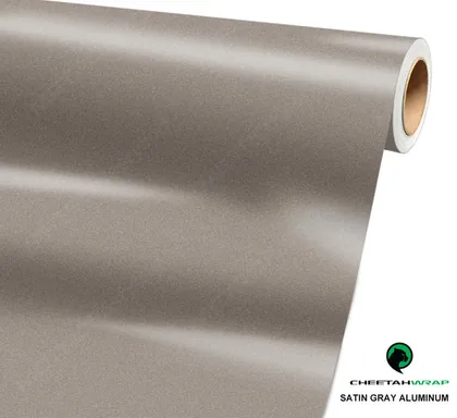 CheetahWrap Satin Gray Aluminum vinyl wrap film swatch