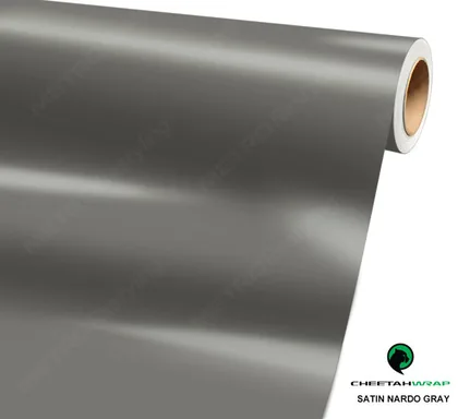 CheetahWrap Satin Nardo Gray vinyl wrap film swatch
