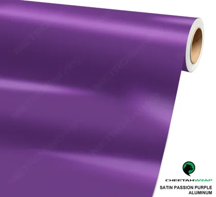 CheetahWrap Satin Passion Purple vinyl wrap film swatch