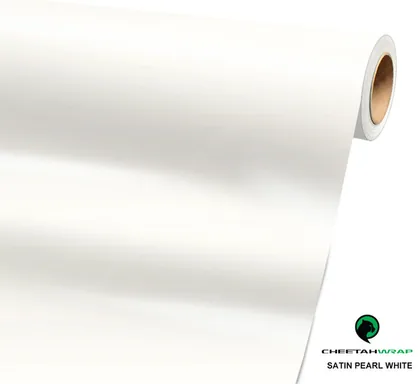 CheetahWrap Satin Pearl White vinyl wrap film swatch