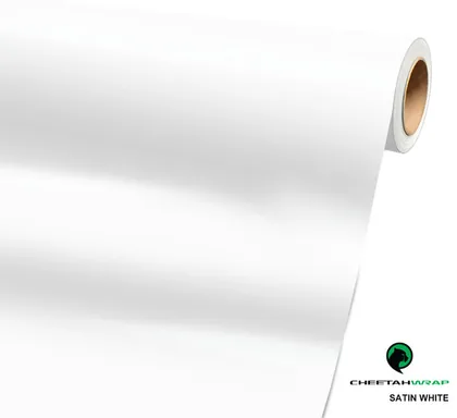 CheetahWrap Satin White vinyl wrap film swatch