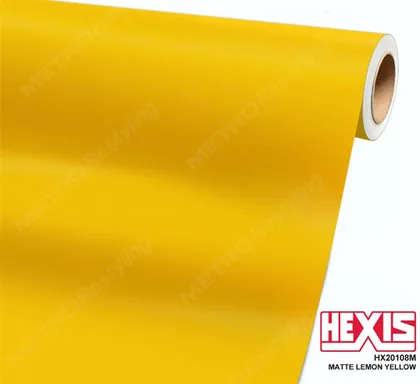 HEXIS Matte Lemon Yellow (HX20108M (Special Order)) vinyl wrap film swatch