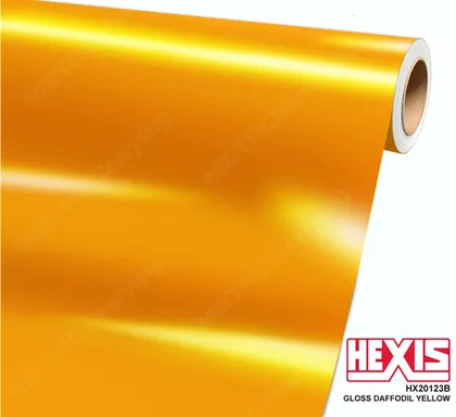 HEXIS Gloss Daffodil Yellow (HX20123B (Special Order)) vinyl wrap film swatch