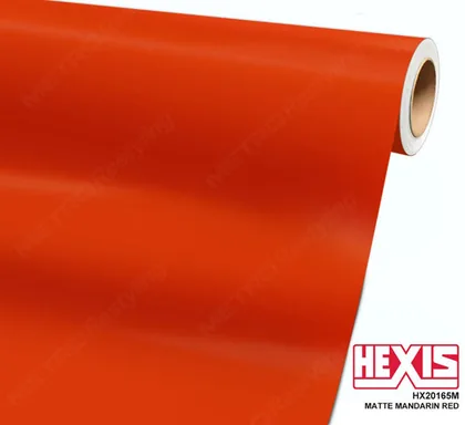 HEXIS Matte Mandarin Red (HX20165M (Special Order)) vinyl wrap film swatch