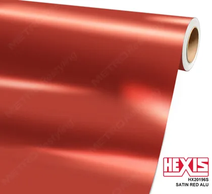 HEXIS Satin Red Alu (HX20196S) vinyl wrap film swatch