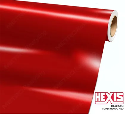 HEXIS Gloss Blood Red (HX20200B) vinyl wrap film swatch