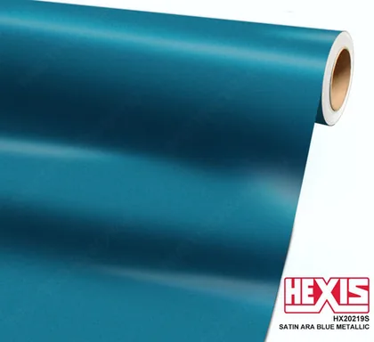 HEXIS Metallic Satin Ara Blue (HX20219S) vinyl wrap film swatch
