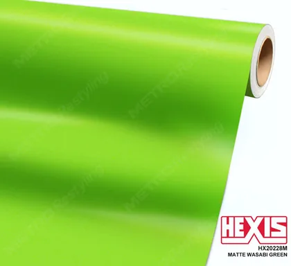 HEXIS Matte Wasabi Green (HX20228M) vinyl wrap film swatch