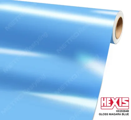 HEXIS Gloss Niagara Blue (HX20284B) vinyl wrap film swatch