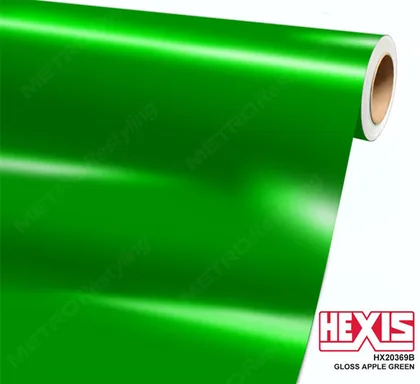 HEXIS Gloss Apple Green (HX20369B) vinyl wrap film swatch