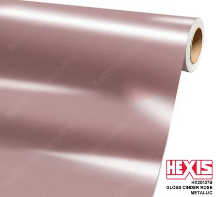 HEXIS Metallic Gloss Cinder Rose (HX20437B) vinyl wrap film swatch