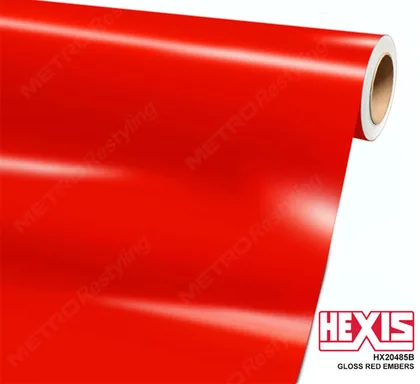 HEXIS Gloss Red Embers (HX20485B) vinyl wrap film swatch