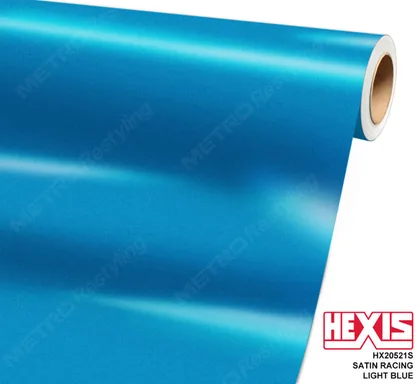 HEXIS Satin Racing Light Blue (HX20521S) vinyl wrap film swatch
