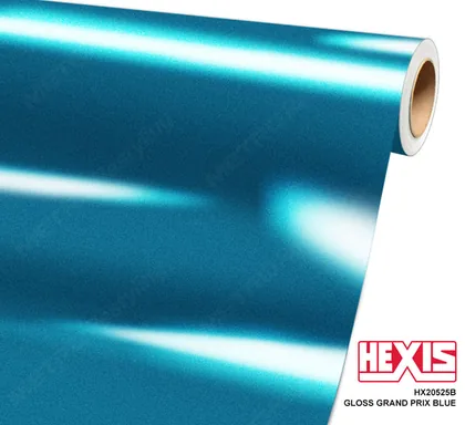 HEXIS Gloss Grand Prix Blue (HX20525B) vinyl wrap film swatch