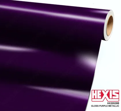 HEXIS Metallic Gloss Purple (HX20528B) vinyl wrap film swatch