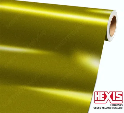 HEXIS Metallic Gloss Yellow (HX20558B) vinyl wrap film swatch