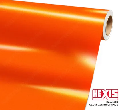 HEXIS Gloss Zenith Orange (HX20585B) vinyl wrap film swatch