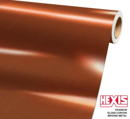 HEXIS Gloss Canyon Bronze Metal (HX20661B) vinyl wrap film swatch