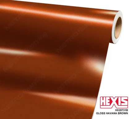 HEXIS Gloss Havana Brown (HX20731B) vinyl wrap film swatch